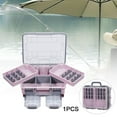 thumbnail image 6 of harayaa Fishing Tackle Box Fishing Accessories Box Multifunctional Storage Organizer Pink, 6 of 9