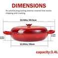 thumbnail image 3 of Vivicreate Enameled Cast Iron Dutch Oven, 3.5 Quart, Red, with Lid, 3 of 7