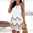 thumbnail image 1 of Vestido de verano con escote en V y cuello halter para mujer de Joefnel, estampado floral, estilo bohemio, para playa, con tirantes cortos, 1 of 5