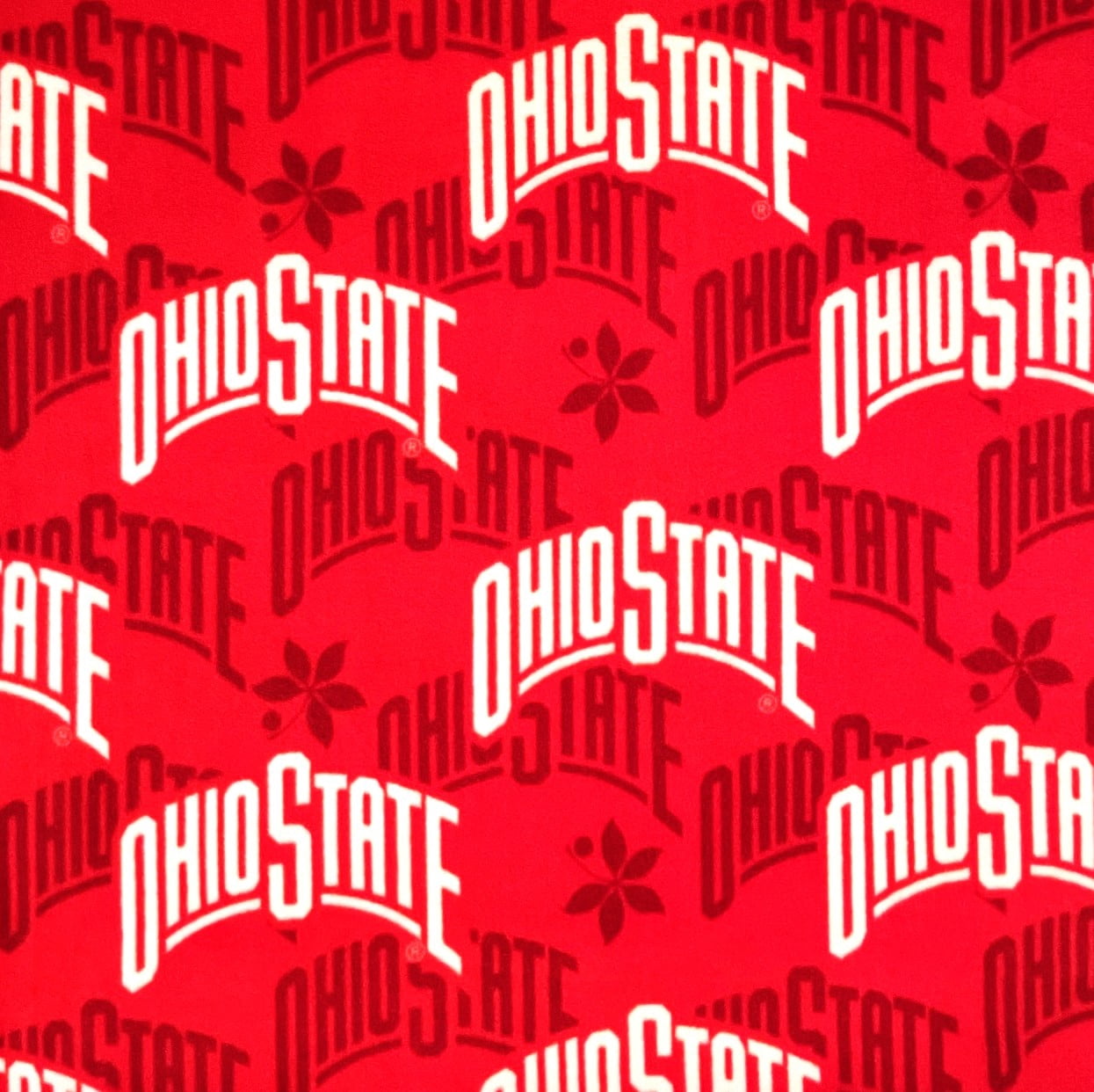 1 Yard - OSU Ohio State University Buckeyes on Red Fleece Fabric (Great for Making a Throw Blanket, Sewing, Craft Projects, Throw Pillows & More) 1 Yard X 58 Inches