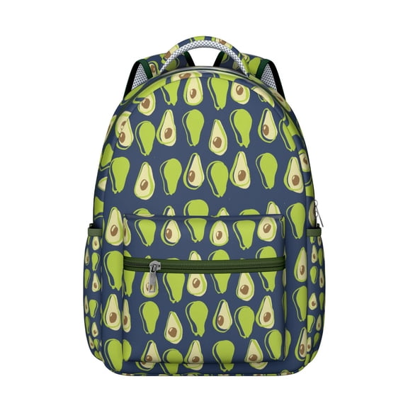 Avocado Themed Backpack – Roomy & Durable for School, Travel, Work, Cute Design, Comfortable Straps, Perfect Gift for Avocado Lovers