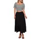 thumbnail image 2 of TOP CORTO CON ELASTICO INSPIRADO EN CHIC PARA MUJERES, CON MANGAS BOLLO, ESTILO CAMPESINO, EN CUADROS GINGHAM, TALLA XL, NEGRO Y BLANCO, 2 of 6