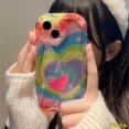 thumbnail image 3 of Funda Para Redmi Note 10 12 9 10S 8 11 11s 10Pro Max 9A 10A 9 9T A2 A1 10C 10 9C NFC POCO M3 Gradient Rainbow Macaron Candy Color Love Heart 3D Borde Curvado Cubierta Brillante, 3 of 4