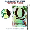 thumbnail image 5 of America Forever Tropical Summer Monogram Garden Flag Letter Q 12.5 x 18 inches Palm Leaves Hibiscus Coastal Bird Double Sided Vertical Outdoor Yard Lawn Decorative Red Floral Garden Flag, 5 of 5