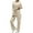 #1_Beige, variant on Women Lounge Set 2 Piece Loungewear Matching Sweatsuit Fall Casual Crewneck Tracksuit Workout Sweatpants Wide Leg Pants Comfy Athletic Outfit Soft Stretchy Cozy Homewear Set 2025 Trendy