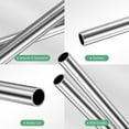 thumbnail image 2 of Tubo de acero inoxidable 304 de 150 mm en paquete de 2, 11 mm de diámetro exterior, 1 mm de grosor de pared, tubería de acero inoxidable sin costura para construcción/mecanizado/manualidades, 2 of 7