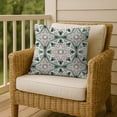 thumbnail image 6 of Creative Products Faded Gray Green Medallions 18x18 Indoor / Outdoor Pillow, 6 of 9