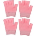 thumbnail image 3 of 2 Pairs Moisturizing Gloves Hand Gloves Fingerless Moisturizing Glove for Dry Cracked Hand (Pink), 3 of 5