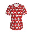 thumbnail image 4 of Wukai Cute Baseball Classic V-Neck T-Shirt for Women: Comfortable, Stylish, and Versatile Wardrobe Essential-Medium, 4 of 7