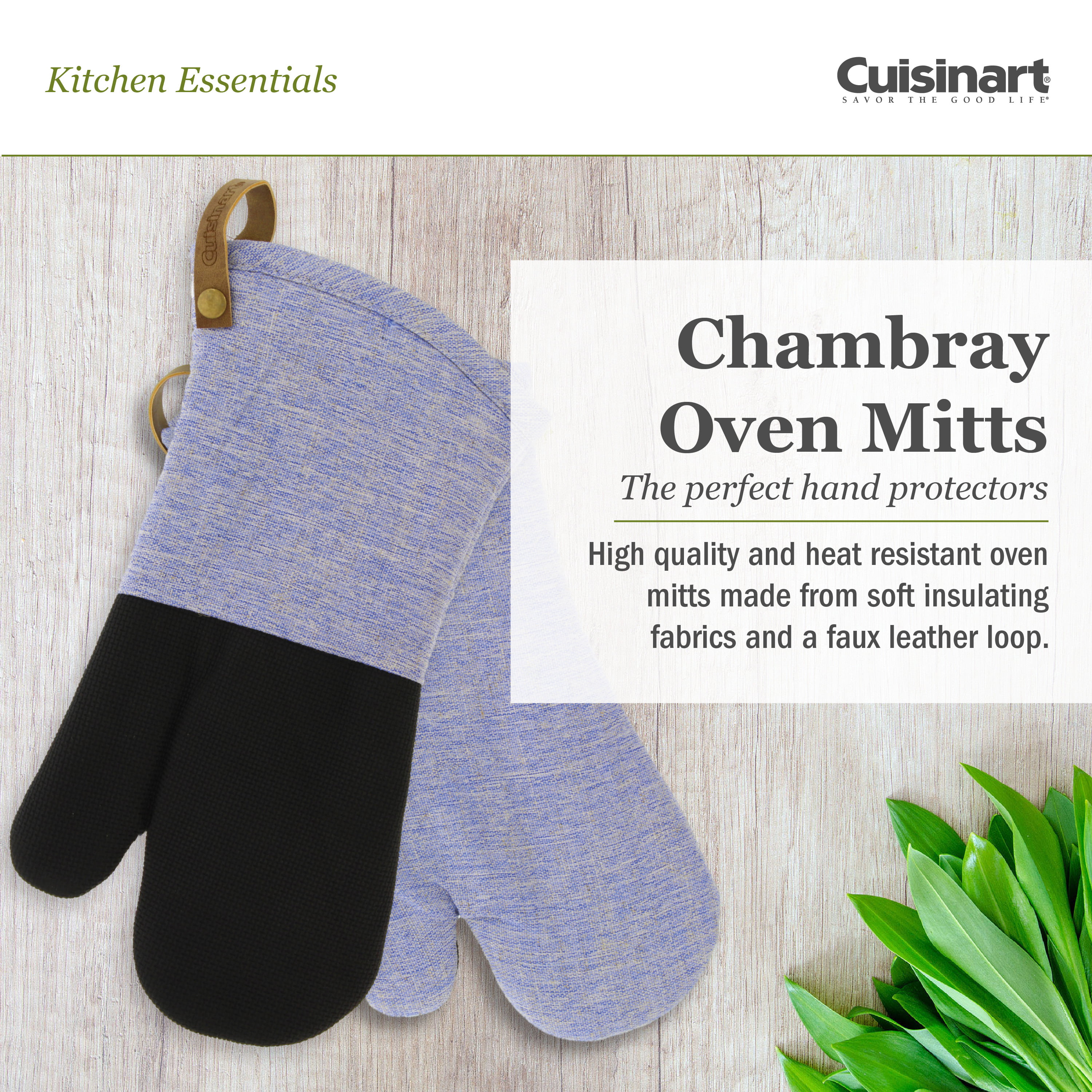 Cuisinart Chambray Pot Holders with Soft Insulated Pockets, 2pk - Heat  Resistant Hot Pads, Trivets Protect Hands and Surfaces from Hot Kitchenware  