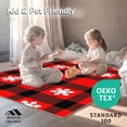 thumbnail image 4 of ODIKA 2'x3' Machine Washable Non-Slip Area Rug, Nordic Holiday Interlocking Tartan Plaid with Snowflake Motif High Traffic Rug with Pad, Red, 504077, 4 of 8