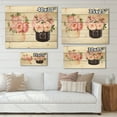 thumbnail image 4 of Designart 'Peonies and Rose With Flower Box' Farmhouse Print on Natural Pine Wood, 4 of 5