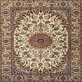 thumbnail image 1 of Ahgly Company Machine Washable Indoor Square Traditional Sepia Brown Area Rugs, 6' Square, 1 of 7