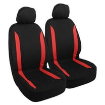 4pcs Universal Interior Car Seat Covers Head Rest Cover Washable Flat Padding Polyester Sponge Car Seat Covers Red Black