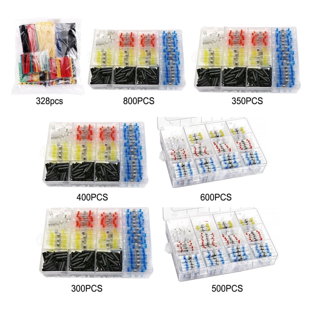 Becaristey 1 Ensemble*Tube Thermorétractable Gaine de Rétrécissement Câbles Rétrécissants Thermorésistants Tubes Électroniques Rétractables Fils d'Isolation 350 Pcs 1Ensemble