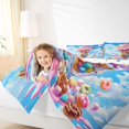 thumbnail image 4 of jejeloiu Colorful Doughnut Cake Queen Comforter Set,Sweet Dessert Bedding Comforter Set For Girls Boys Reversible 3-Piece, 4 of 8