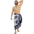 thumbnail image 2 of HAPPY BAY Men's Pareo Bath Trunk Swimming Dashiki Sarong Beach Wrap One Size Space, Fish Summer Vacation Party, 2 of 5