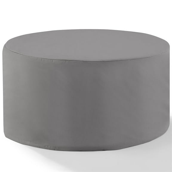 Pemberly Row Round Patio Coffee Table Cover in Gray