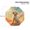 thumbnail image 2 of Yiaed Sunshine Golden Cloud Dog Print Leather Coasters for Drinks - Cup Coasters Coffee Table Kitchen Table Bar, Home & Office Gifts Handmade Drink Coasters-Octagon, 2 of 6