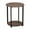 Ashwood, variant on Household Essentials Jamestown Round Side End Table with Storage Shelf Black Oak Wood Grain and Black Metal