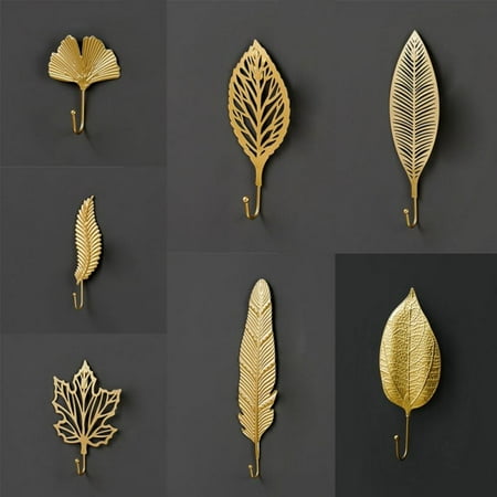 

7Pack Gold Decorative Wall Hooks Gold Hooks for Hanging Keys Hats and Jewelry | Gold Wall Hooks | Wall Hooks Decorative | Decorative Hooks Key Holder Wall Mounted