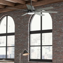 Restored Hunter Fan 60 inch Matte Black Indoor Ceiling Fan with Light and Remote for Bedroom, Large Room/Great Room, Dining Room, Kitchen, Office (Refurbished)