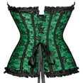 thumbnail image 3 of Grebrafan Corsets for Women Gothic Lace up Bustier Top Green 4XL, 3 of 5