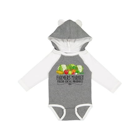 

Inktastic Farmers Market Fresh Local Produce Gift Baby Boy or Baby Girl Long Sleeve Bodysuit