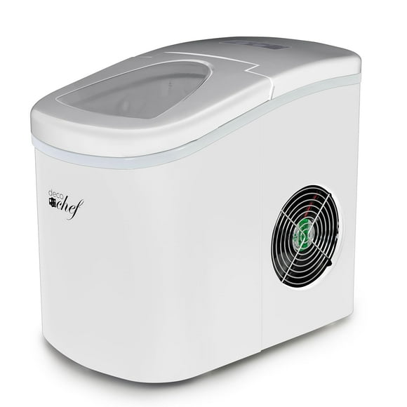 Máquina de hielo Deco Rapid, portátil, eléctrica, 26 kg/día, color blanco