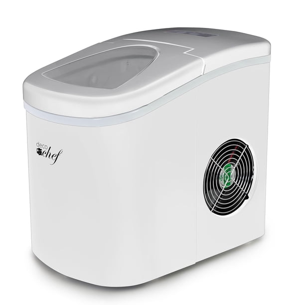 Máquina de hielo Deco Rapid, portátil, eléctrica, 26 kg/día, color blanco
