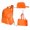 Orange, variant on 3-in-1 Packable Backpack, Convertible Tote Bag Backpack with Foldable Storage Pouch, Lightweight Water Resistant Travel Daypack for Commute, Hiking, Shopping, Gym, Weekend Trips