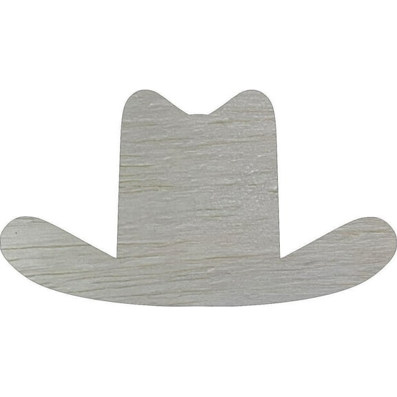 Unfinished Cowboy Hat Cutout, 4'' Blank DIY Craft