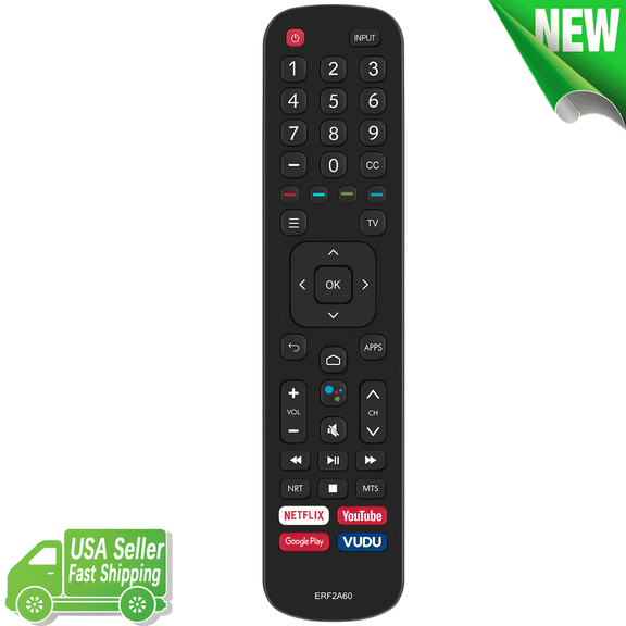 ERF2A60 IR Replace Remote Control for Hisense TV 50H6570F 55H9F1 65H8050F 55Q8G