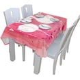 thumbnail image 6 of GZHJMY Cute Flamingo Pink Square Tablecloth for Kitchen Dining Room Party Table Cover Home Decor 54"(W) x 54"(L), 6 of 7