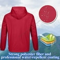 thumbnail image 2 of SPEEDRUN Mens Rain Jackets Men Waterproof breathable Lightweight Windbreaker with Hood Outdoor Raincoat for Hiking Running Travel Red L, 2 of 7