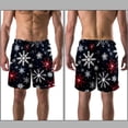 thumbnail image 3 of luoweisi Men's Beach Shorts Quick Dry Swim Trunks with Mesh Lining Christmas Snowflakes L, 3 of 5