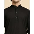 thumbnail image 3 of SKAVIJ Kurta Pajama Set for Men Cotton 2 Piece Top Bottom Traditional Indian Dress Black XL, 3 of 11