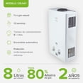 thumbnail image 3 of Boiler de Paso 1 Regadera y 1 Lavabo 8Lts AVERA  C8LNAT Calentador de Paso Uso Exclusivo Gas Natural, 3 of 11