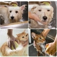 thumbnail image 4 of LQQBOX Pet Grooming Bath Massage Brush Soft Silicone Bristle for Long Short Haired Dogs Cats Shower, 4 of 7