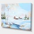 thumbnail image 3 of Designart ' Frozen River In The Forest Winter Landscape ' Lake House Canvas Wall Art Print, 3 of 4