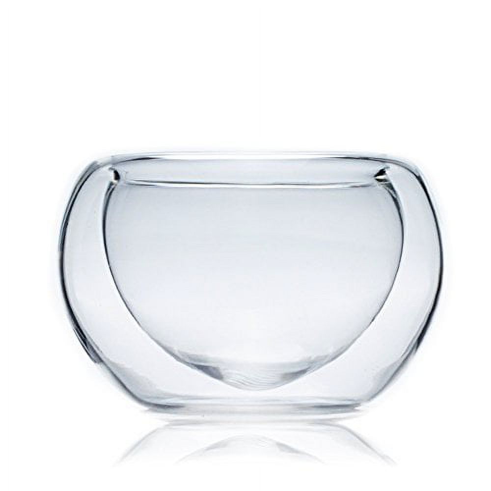 Double Wall Glass Espresso Tea Cups Extra Thick Glasses Set of 6 (2 oz.fl)