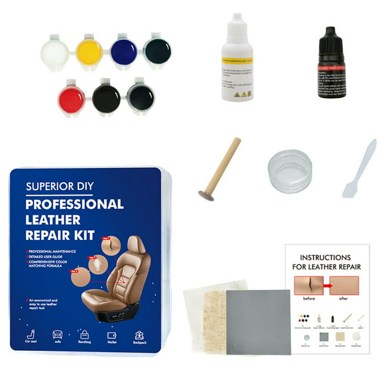 Leather Repair Kit Filler Vinyl DIY Car Seat Patch Sofa Rip Hole  Professional US