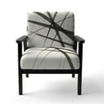 thumbnail image 4 of Designart "Minimalism in Black and White VII" Black Lines Upholstered Accent Chair - Modern Arm Chair For Bedroom, 4 of 5