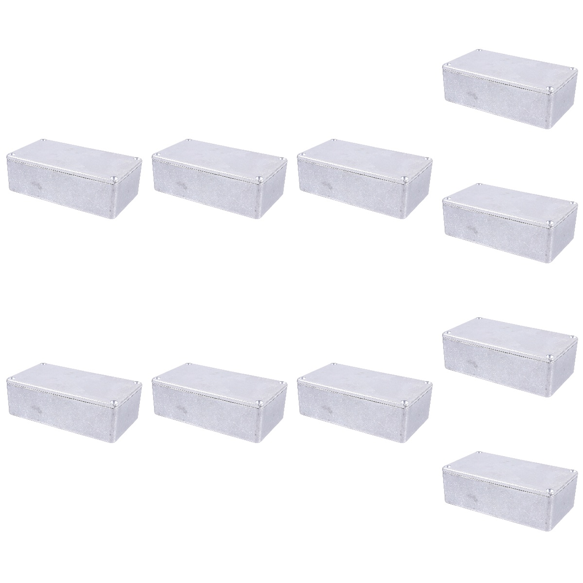 Hemoton 10pcs Effect Enclosure Diecast Box Aluminum Guitar Effect Pedal Box Case