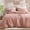 Cameo Brown, variant on 100% Cotton Comforter Set Queen Size – Black, Linen-Like Texture, Super Soft & Breathable Lightweight Bedding Set, 3-Piece Durable Percale Comforter for All Seasons