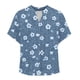 thumbnail image 2 of Camisetas Casuales de Mujer con Cuello en V Manga Corta Solta Botón de Verano Impreso Camiseta de Moda, 2 of 5