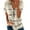 White, variant on Babysbule Women's Tops Women Plus Size Zipper Stripe Print V-Neck Short Sleeve T-shirt Top Blouse