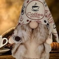 thumbnail image 7 of Baywell Coffee Gnomes Plush Ornaments Handmade Swedish Tomte Gnome Dolls Coffee Bar Tiered Tray Farmhouse Gnome Nordic Home Decorations, 7 of 7