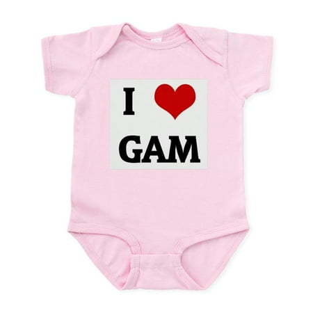 

CafePress - I Love GAM Infant Bodysuit - Baby Light Bodysuit Size Newborn - 24 Months
