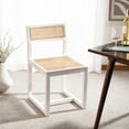 thumbnail image 3 of SAFAVIEH Bernice Nautical Solid Cane Dining Chair, White/Natural, 3 of 8